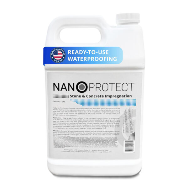 Nanoprotect 1 Gal Concrete Driveway Sealer, Patio Sealer, Paver Sealer, Stone Sealer,